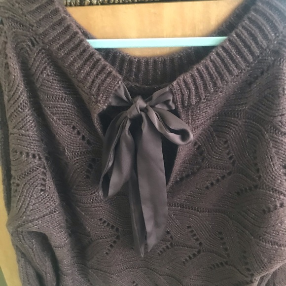 Abercrombie NWT Women Small Brown tie back sweater - Picture 4 of 10